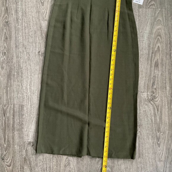 NWT Vintage Karin Stevens Dress Size 4P Green Embroidered Petites 2pc New - Picture 10 of 10